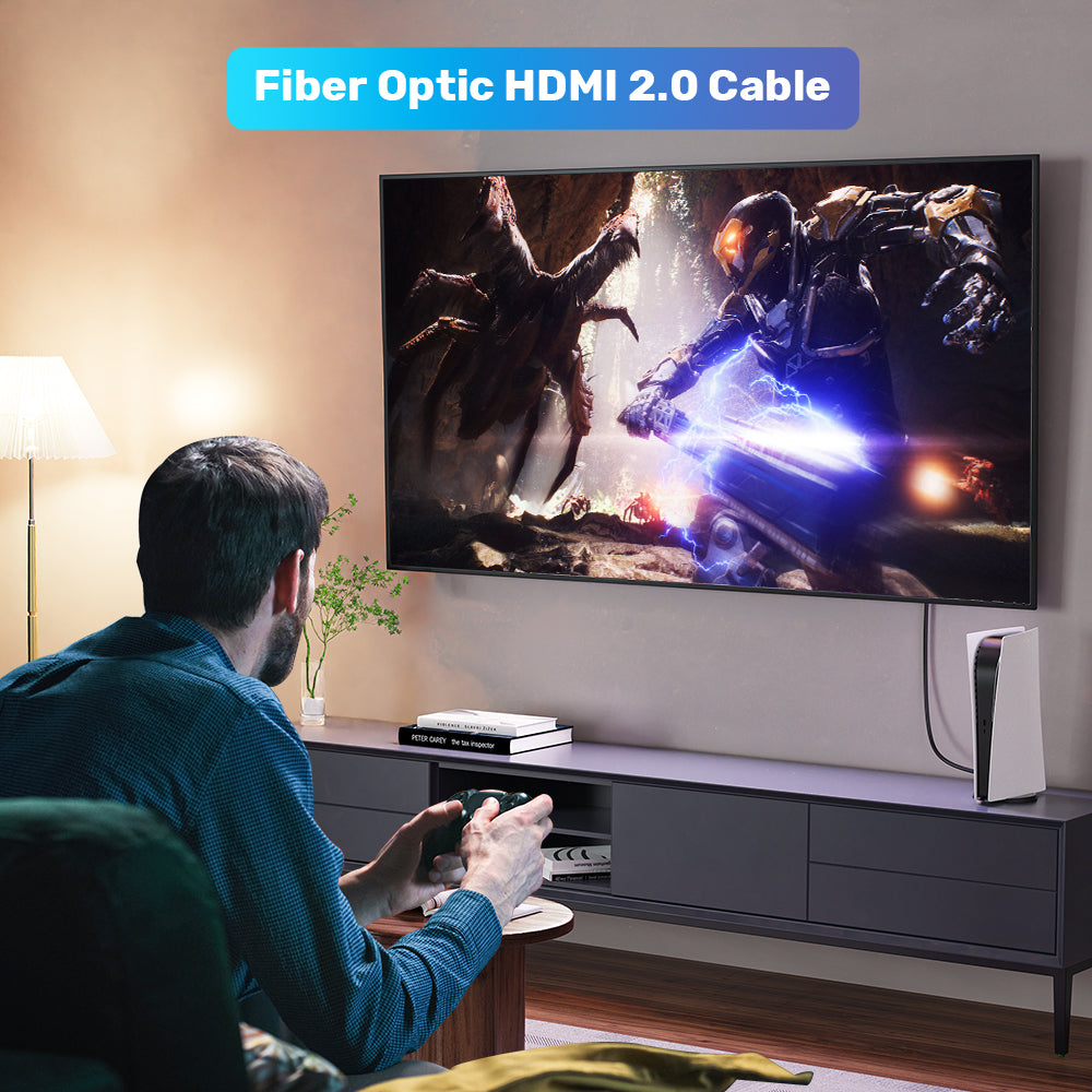 UNITEK 4K Fiber Optic HDMI Cable (15 Meter) 4K@60Hz
