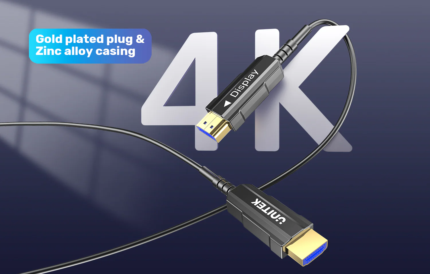 UNITEK 4K Fiber Optic HDMI Cable (30 Meter) 4K@60Hz UNITEK 4K Fiber Optic HDMI Cable (30 Meter) 4K@60Hz