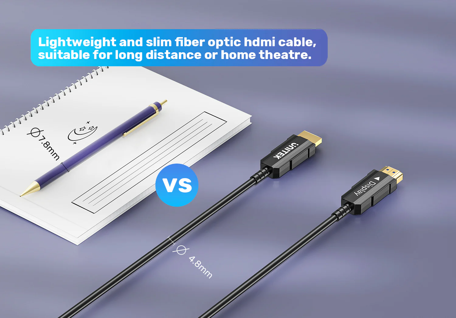 UNITEK 4K Fiber Optic HDMI Cable (30 Meter) 4K@60Hz UNITEK 4K Fiber Optic HDMI Cable (30 Meter) 4K@60Hz