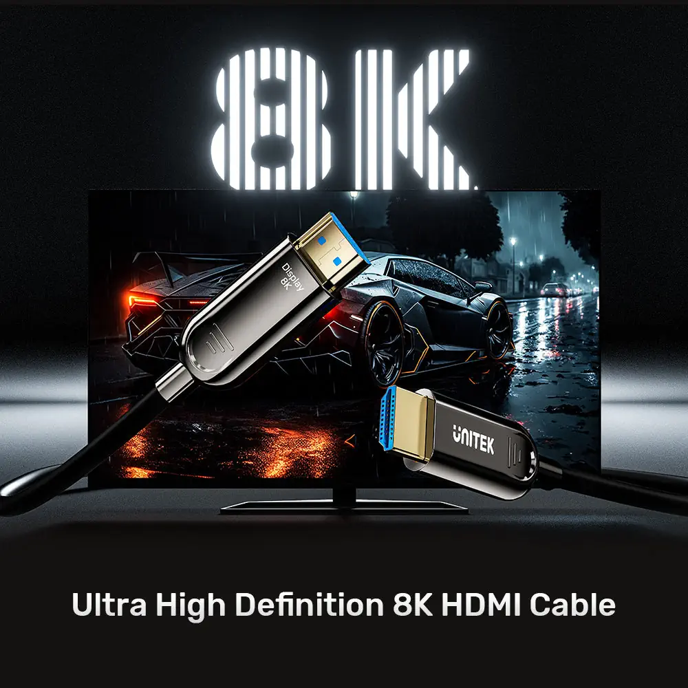UNITEK 8K Fiber Optic HDMI Cable (40 Meter) 8K@60Hz