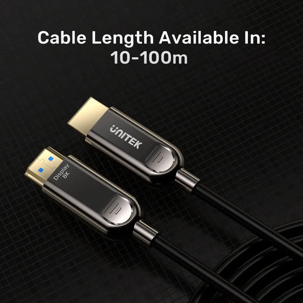 UNITEK 8K Fiber Optic HDMI Cable (40 Meter) 8K@60Hz