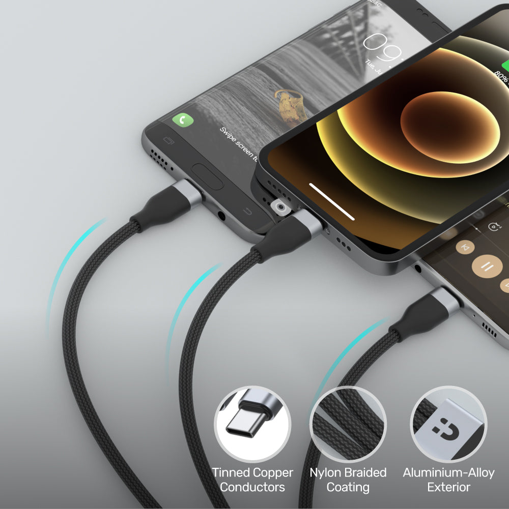 UNITEK 3-in-1 USB-C to Lightning, USB-C, Micro USB Multi Charging Cable (1.5 Meter) UNITEK 3-in-1 USB-C to Lightning, USB-C, Micro USB Multi Charging Cable (1.5 Meter)