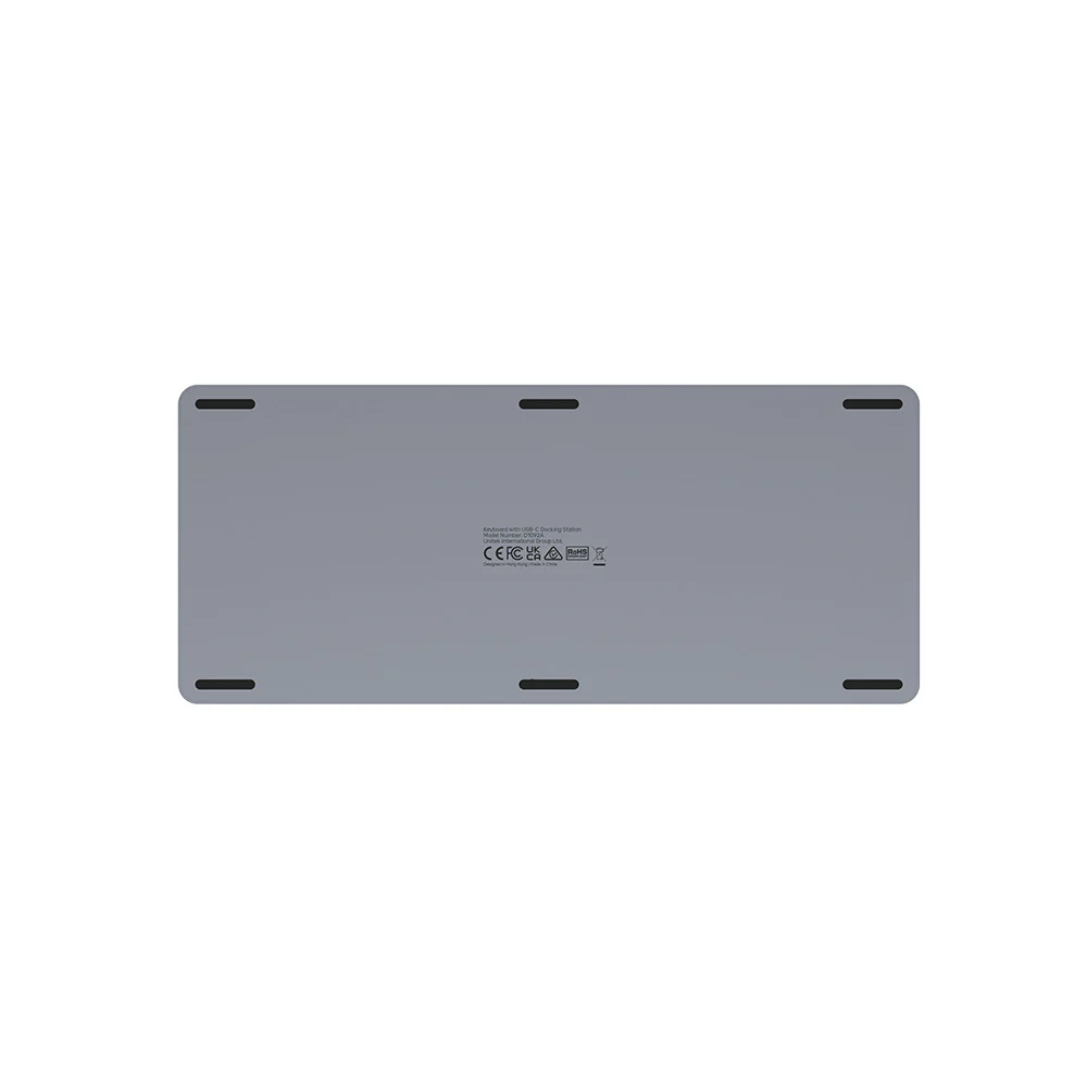 UNITEK Keyboard with 9-in-1 USB-C Hub, 3x USB 3.0, 4K HDMI, SD Card, AUX, 100W PD Charging