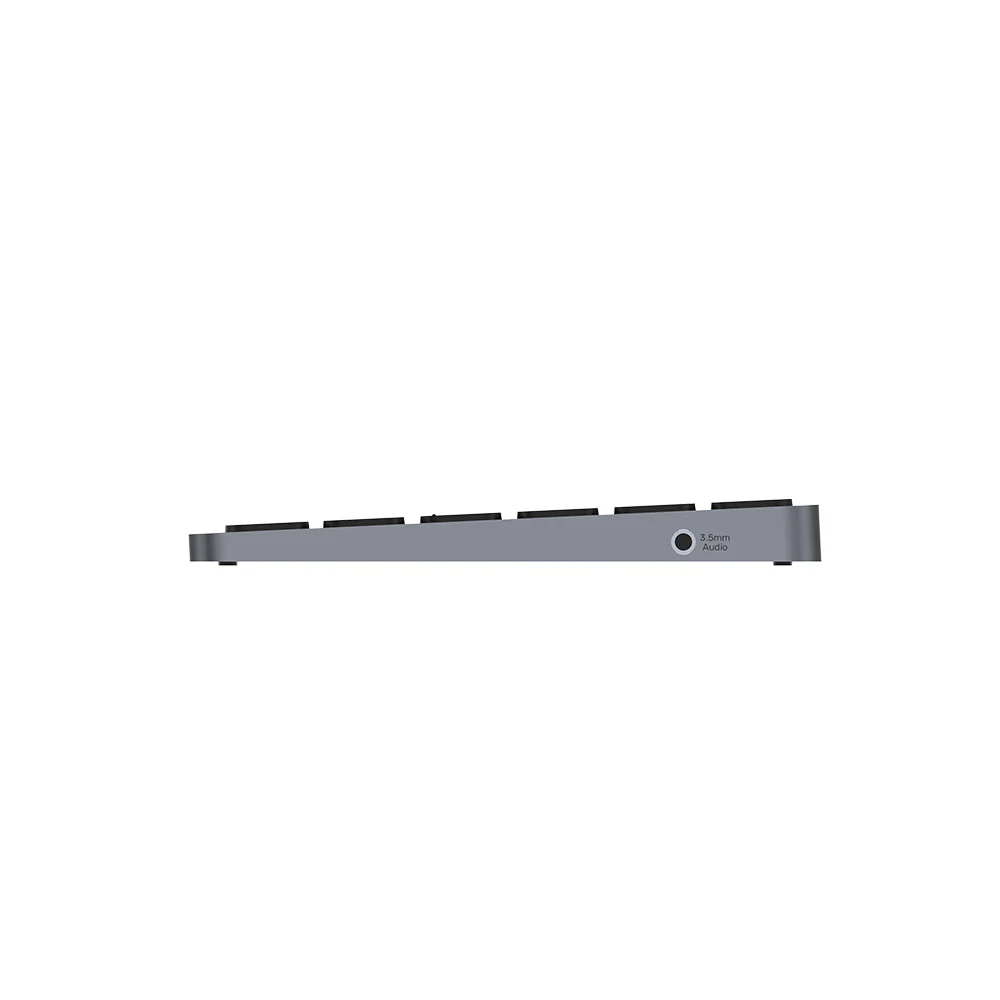 UNITEK Keyboard with 9-in-1 USB-C Hub, 3x USB 3.0, 4K HDMI, SD Card, AUX, 100W PD Charging