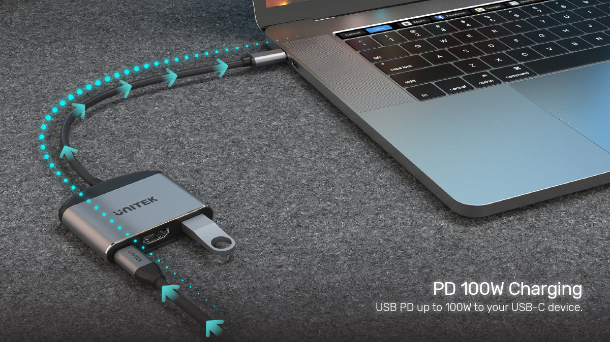 UNITEK USB-C to HDMI 8K Adapter with USB 3.0 and PD 100W Charging UNITEK USB-C to HDMI 8K Adapter with USB 3.0 and PD 100W Charging
