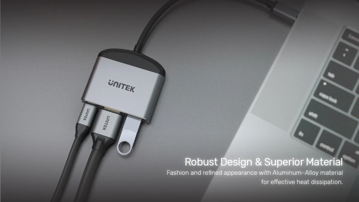 UNITEK USB-C to HDMI 8K Adapter with USB 3.0 and PD 100W Charging UNITEK USB-C to HDMI 8K Adapter with USB 3.0 and PD 100W Charging