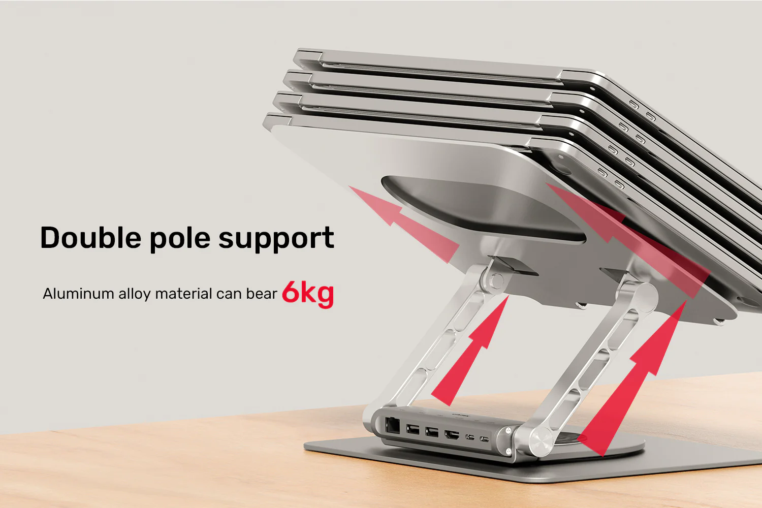 UNITEK Laptop Stand with Detachable USB-C Hub 360° Rotating Base Tilt Design Supports up to 15.6 UNITEK Laptop Stand with Detachable USB-C Hub 360° Rotating Base Tilt Design Supports up to 15.6