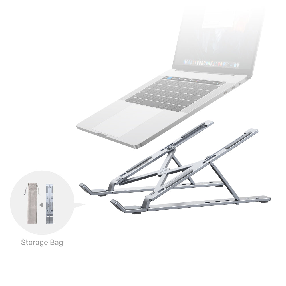 UNITEK OT155SL Mechanical Foldable Laptop Stand Adjustable with 6 Tilt Angles UNITEK OT155SL Mechanical Foldable Laptop Stand Adjustable with 6 Tilt Angles