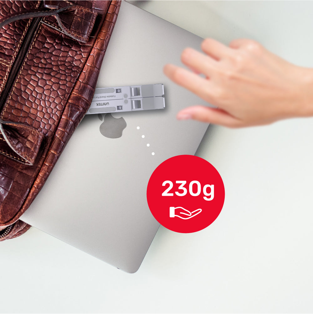 UNITEK OT155SL Mechanical Foldable Laptop Stand Adjustable with 6 Tilt Angles UNITEK OT155SL Mechanical Foldable Laptop Stand Adjustable with 6 Tilt Angles
