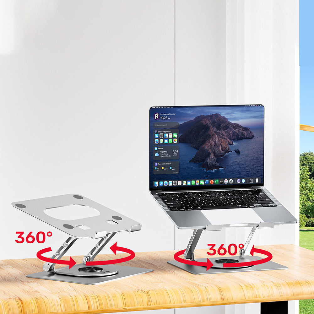 UNITEK OT180SL Adjustable Laptop Stand with 360° Rotating Base UNITEK OT180SL Adjustable Laptop Stand with 360° Rotating Base