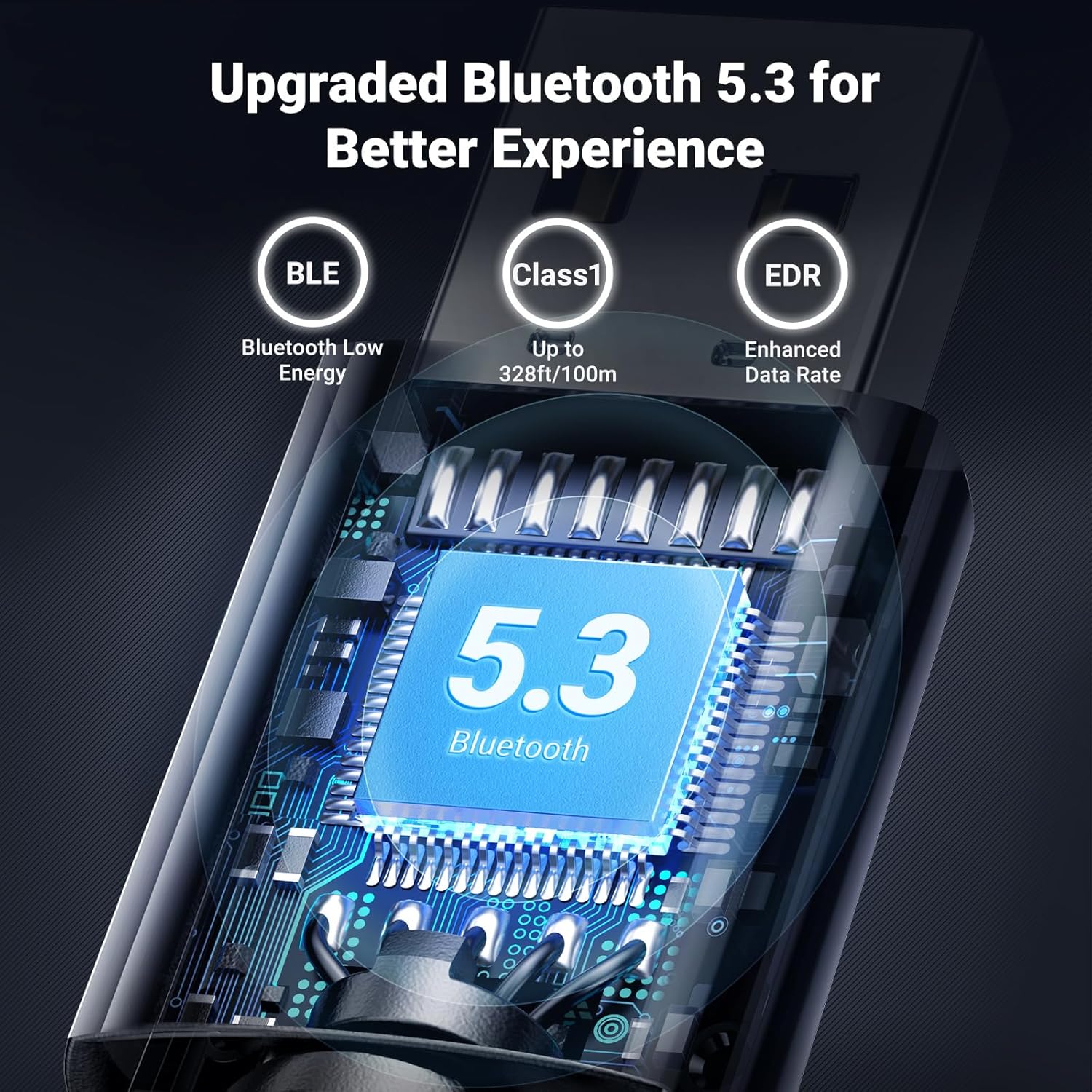 Buy UGREEN 15610 Bluetooth 5.3 Adapter Long Range USB Bluetooth Dongle for PC, Plug & Play for Windows 11/10/8.1 Online in Pakistan - UGREEN PK