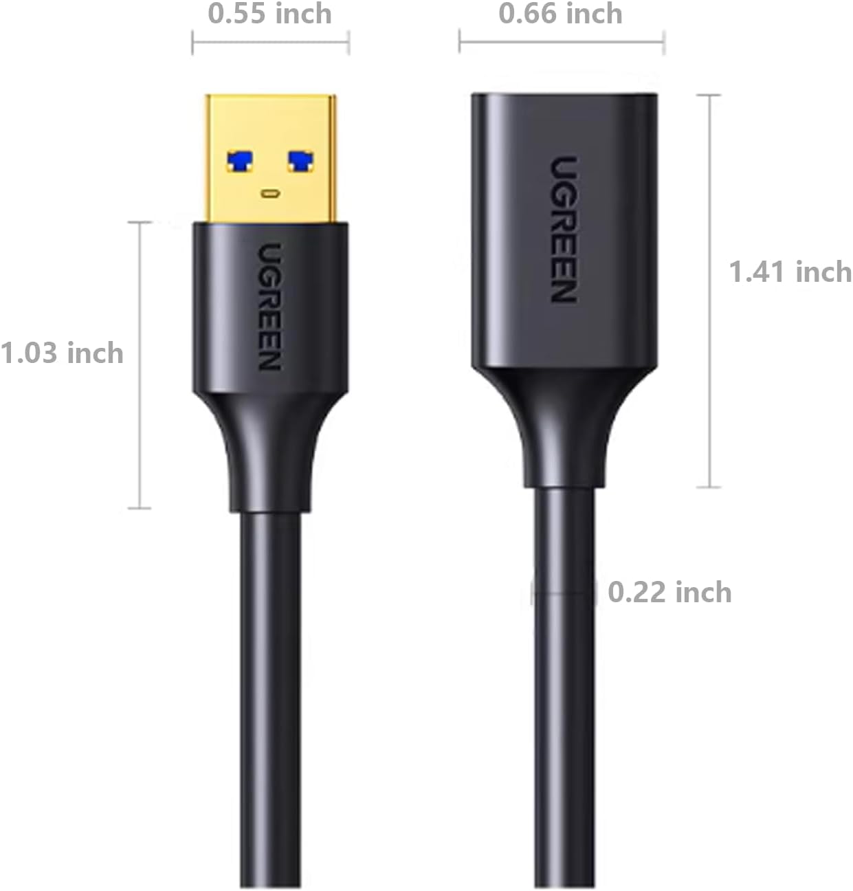 Buy UGREEN 10368 USB 3.0 Extension Cable Male to Female USB Cable (1 Meter) Black Online in Pakistan - UGREEN PK