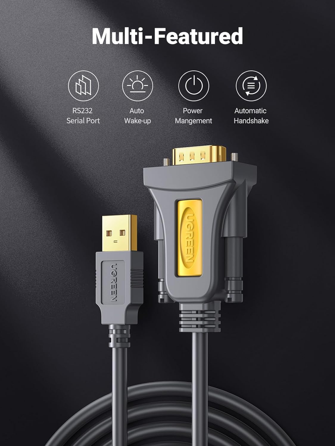 Buy UGREEN 20223 USB to DB9 RS-232 Adapter Cable (3 Meters) PL2303 Chipset Online in Pakistan - UGREEN PK