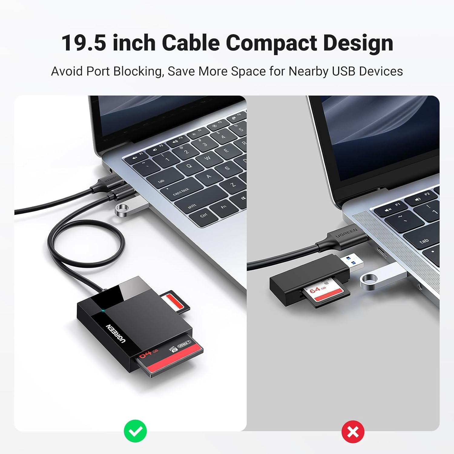 Buy UGREEN 30333 SD Card Reader USB 3.0 Card Hub Adapter 5Gbps Read 4 Cards Simultaneously Online in Pakistan - UGREEN PK