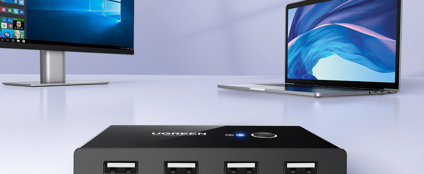 UGREEN 30767 USB 2.0 Switch 2 In 4 Output USB KVM Switch Buy UGREEN 30767 USB 2.0 Switch 2 In 4 Output USB KVM Switch Online in Pakistan - UGREEN PK