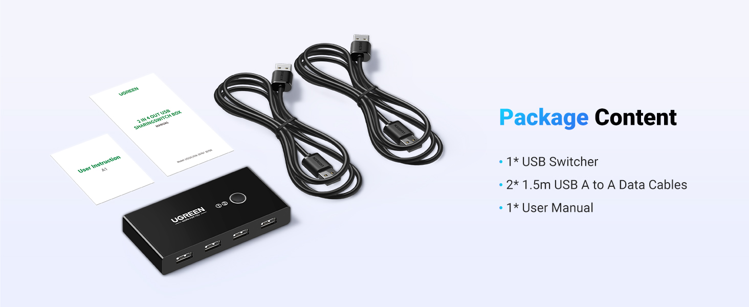 UGREEN 30767 USB 2.0 Switch 2 In 4 Output USB KVM Switch Buy UGREEN 30767 USB 2.0 Switch 2 In 4 Output USB KVM Switch Online in Pakistan - UGREEN PK