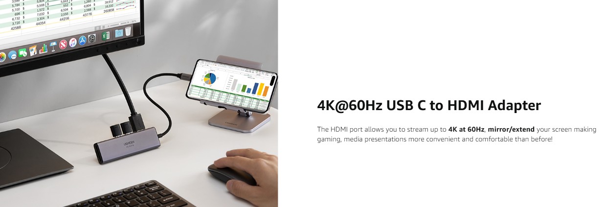 UGREEN 60383 6-in-1 USB C Hub 4K@60Hz Multiport Adapter Buy UGREEN 60383 6-in-1 USB C Hub 4K@60Hz Multiport Adapter Online in Pakistan - UGREEN PK