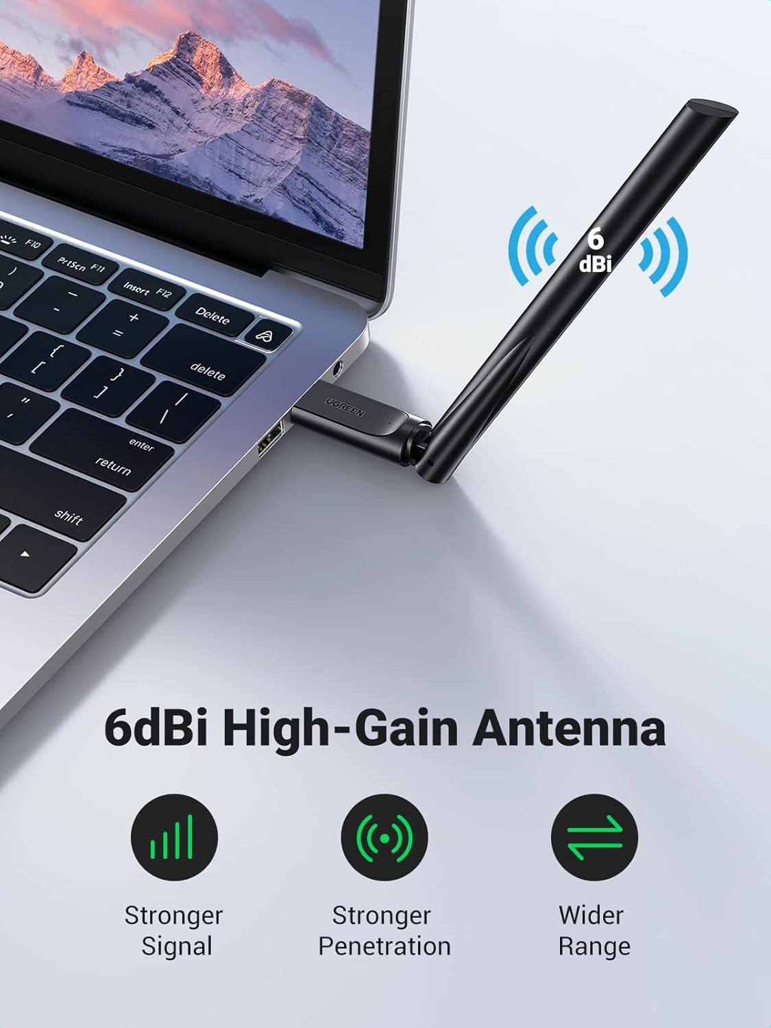 Buy UGREEN 90339 AC650 USB WiFi Adapter for PC Desktop Online in Pakistan - UGREEN PK