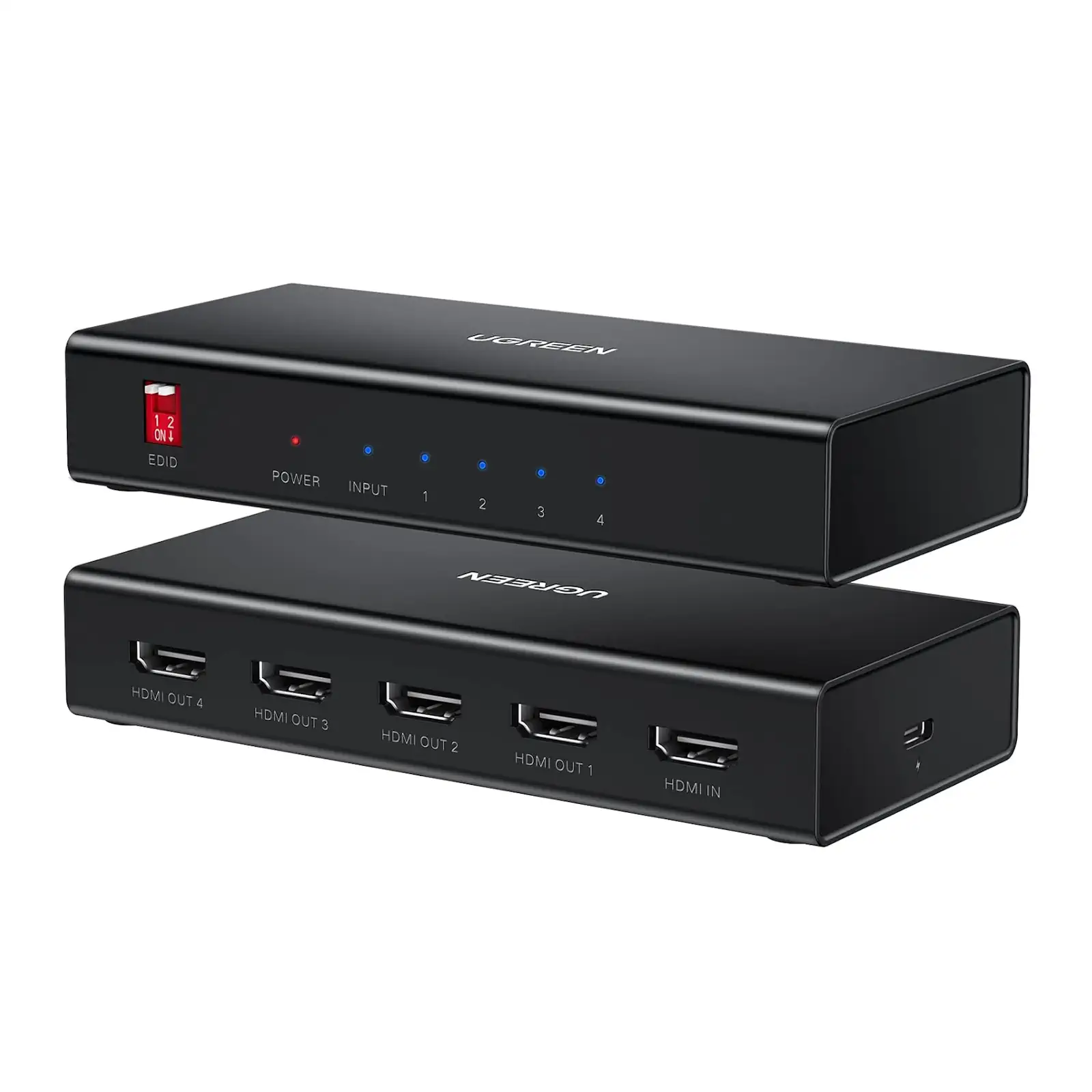 Buy UGREEN 90514 HDMI Splitter 1 in 4 Out 4K@60Hz Support EDID HDCP 2.2/1.4 3D HDR Online in Pakistan - UGREEN PK