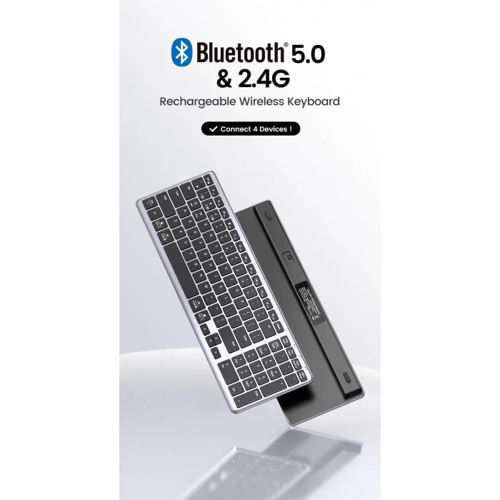Buy UGREEN 15258 Ultra Slim Wireless Keyboard Bluetooth 5.0 & 2.4G Online in Pakistan - UGREEN PK