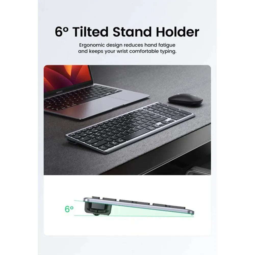 Buy UGREEN 15258 Ultra Slim Wireless Keyboard Bluetooth 5.0 & 2.4G Online in Pakistan - UGREEN PK