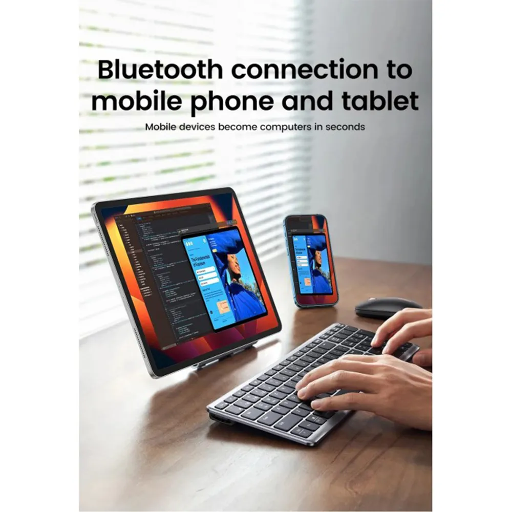 Buy UGREEN 15258 Ultra Slim Wireless Keyboard Bluetooth 5.0 & 2.4G Online in Pakistan - UGREEN PK