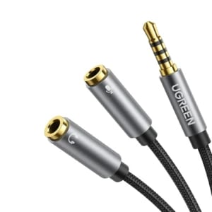 UGREEN 30619 Headphone Splitter 3.5mm 2 Female to 1 Male Mic