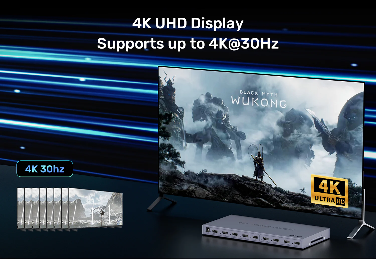 UNITEK 4K HDMI Splitter 1-in-8 Out 4K@30Hz Compatible HDMI 1.4 Buy UNITEK 4K HDMI Splitter 1-in-8 Out 4K@30Hz Compatible HDMI 1.4 Online in Pakistan - UGREEN PK