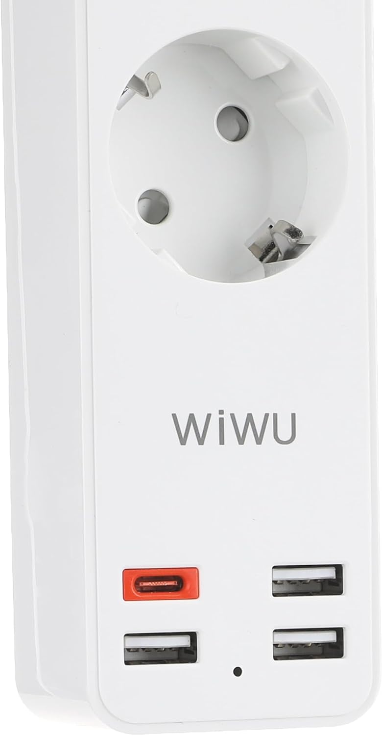 Buy WIWU U01 EU Smart Power Strip 4 AC Outlets & 20W PD USB-C (White) Online in Pakistan - UGREEN PK