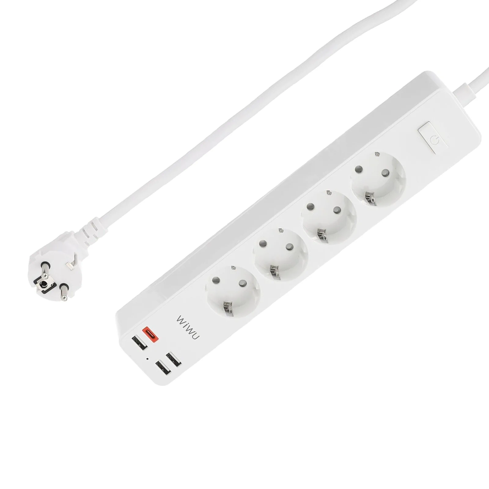 Buy WIWU U01 EU Smart Power Strip 4 AC Outlets & 20W PD USB-C (White) Online in Pakistan - UGREEN PK