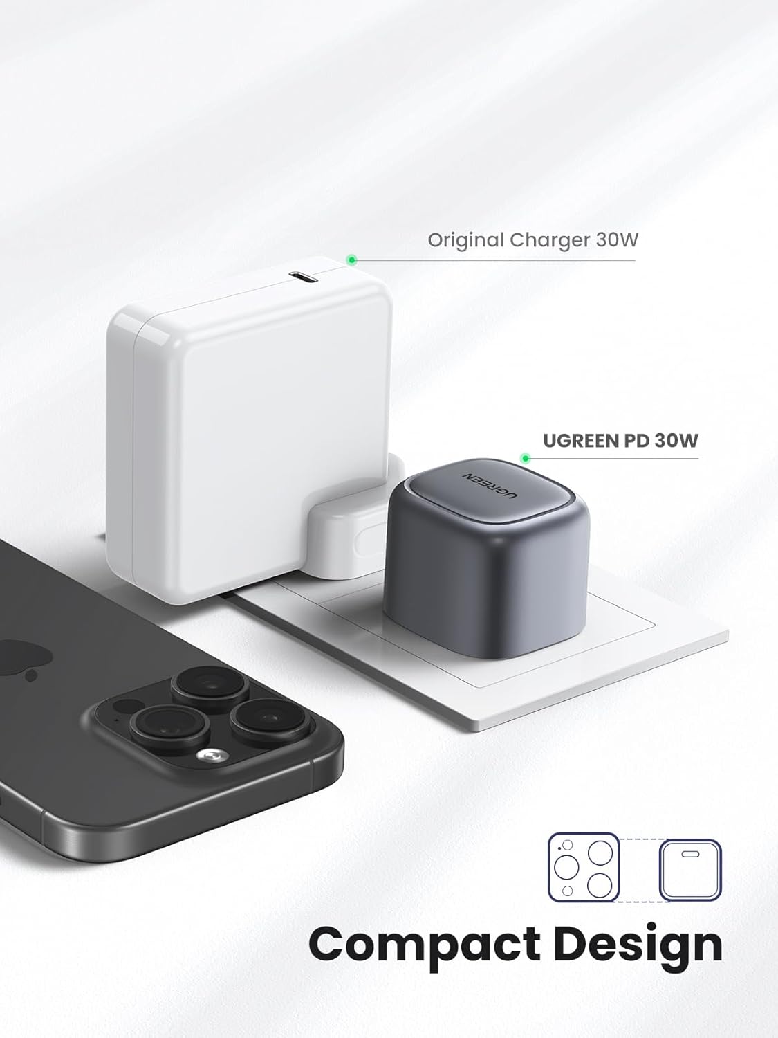 Buy UGREEN 90878 30W USB-C Charger Nexode (UK Plug) Foldable PD 3.0 Fast Charging for iPhone 16/15/14/13 Online in Pakistan - UGREEN PK