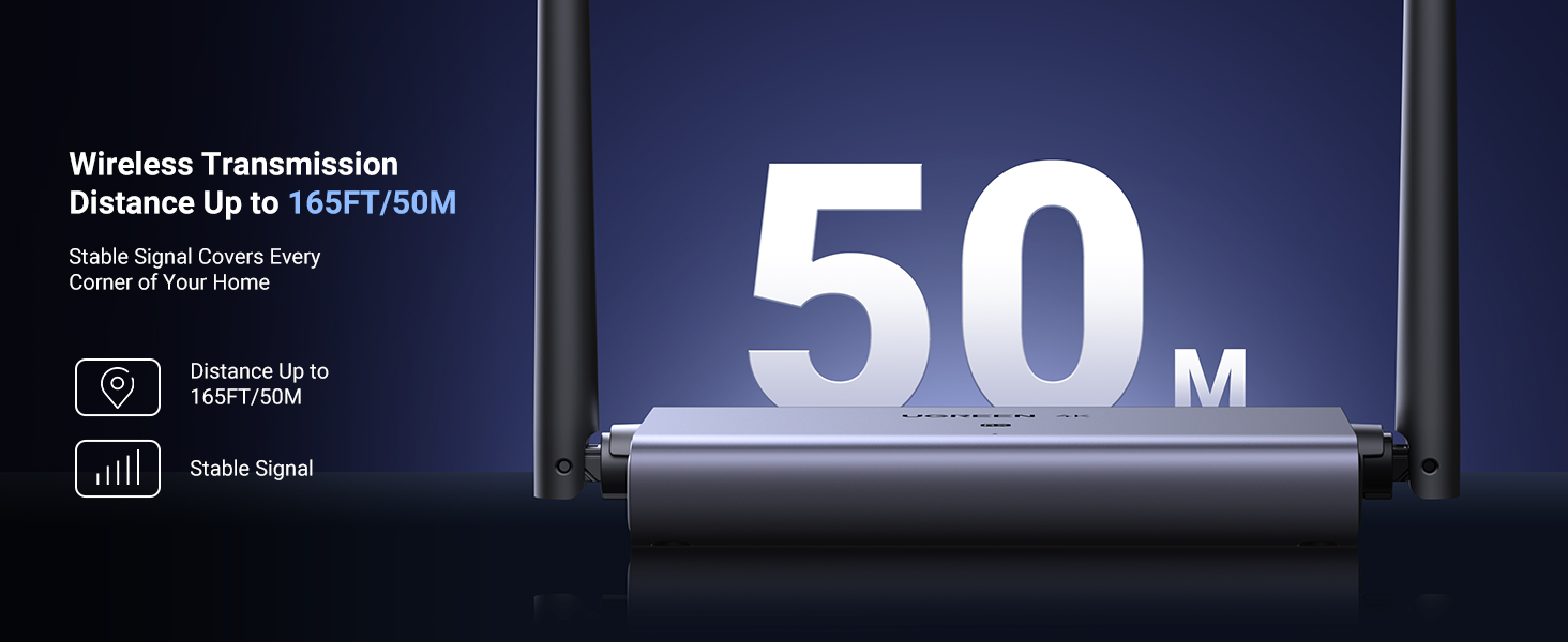 UGREEN 90909A 4K@30Hz Wireless HDMI Extender TX and RX 50 Meter Range Buy UGREEN 90909A 4K@30Hz Wireless HDMI Extender TX and RX 50 Meter Range Online in Pakistan - UGREEN PK