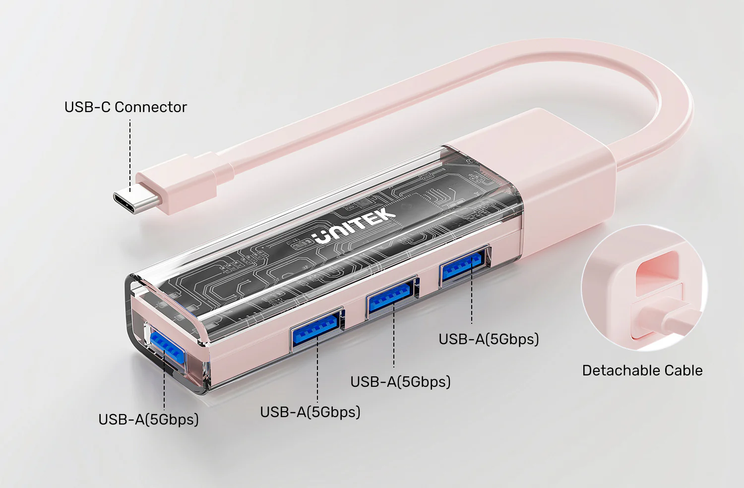 UNITEK 4-Port USB-A Bi-Directional Hub with Detachable Cable Buy UNITEK 4-Port USB-A Bi-Directional Hub with Detachable Cable Online in Pakistan - UGREEN PK