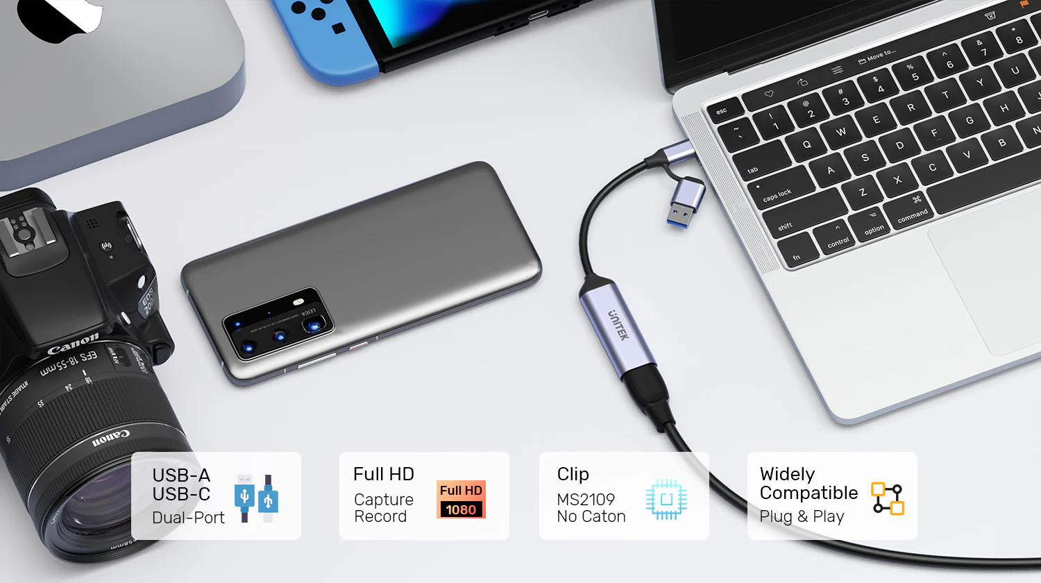 UNITEK 4K HDMI to USB-C USB-A Video Capture Card Plug & Play Buy UNITEK 4K HDMI to USB-C USB-A Video Capture Card Plug & Play Online in Pakistan - UGREEN PK
