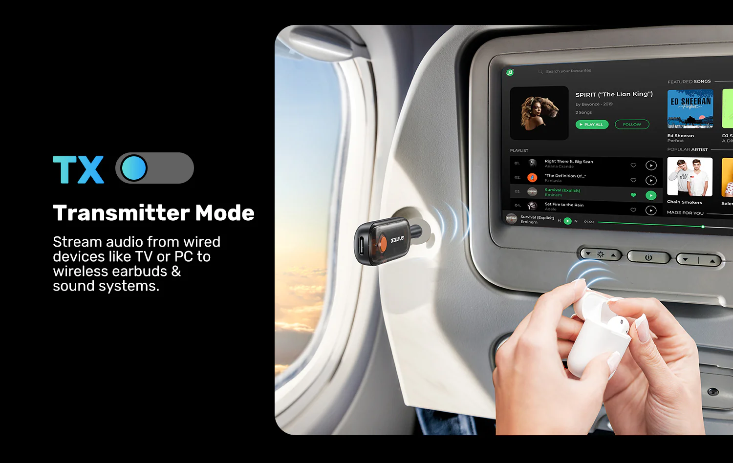 UNITEK 2-in-1 Bluetooth 5.3 Transmitter & Receiver Low Latency, Dual-Device Pairing Buy UNITEK 2-in-1 Bluetooth 5.3 Transmitter & Receiver Low Latency, Dual-Device Pairing Online in Pakistan - UGREEN PK