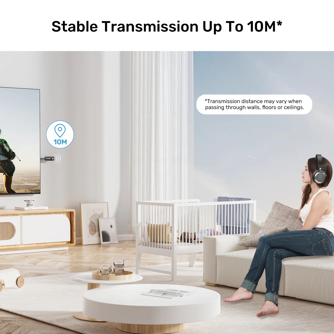 Buy UNITEK 2-in-1 Bluetooth 5.3 Transmitter & Receiver Low Latency, Dual-Device Pairing Online in Pakistan - UGREEN PK