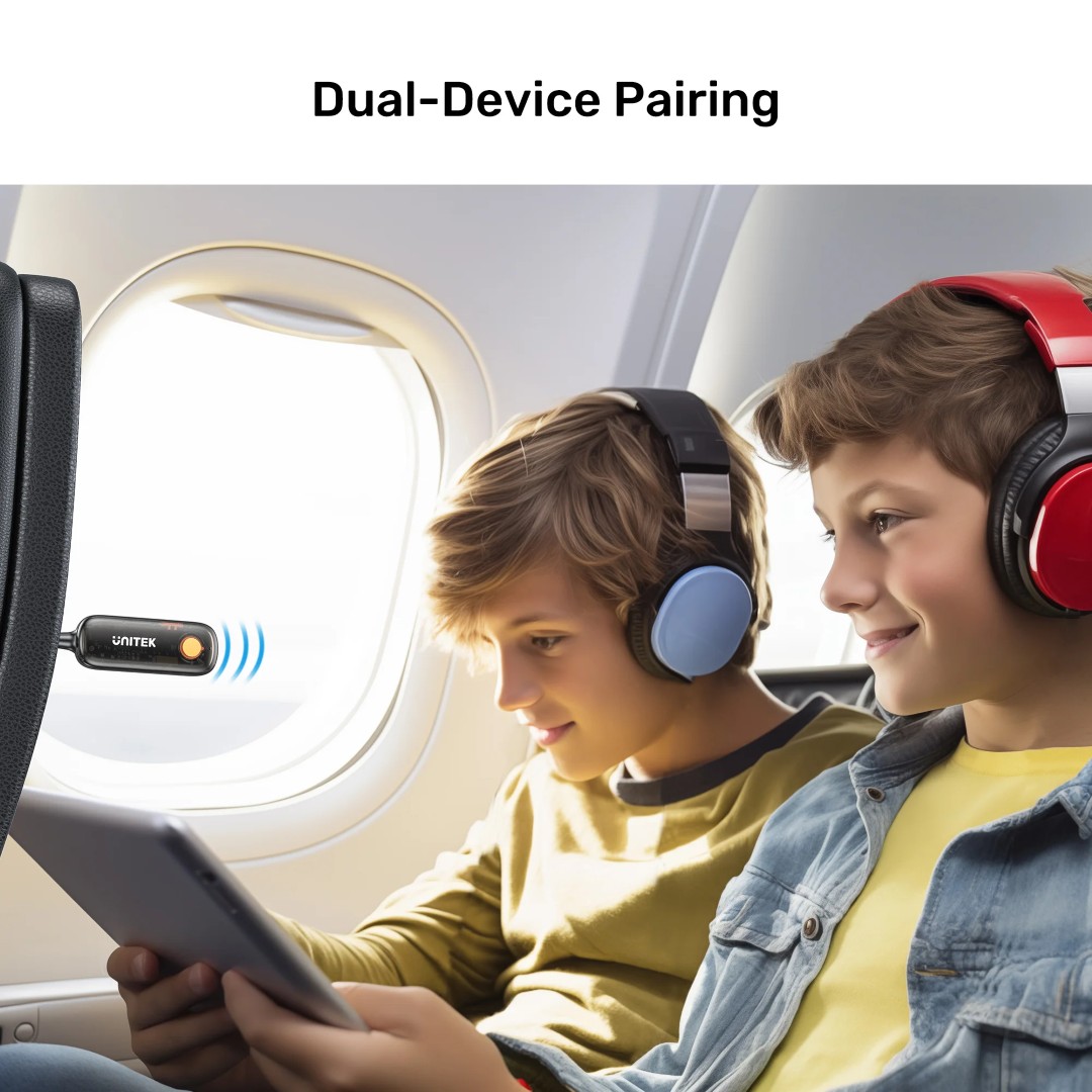 Buy UNITEK 2-in-1 Bluetooth 5.3 Transmitter & Receiver Low Latency, Dual-Device Pairing Online in Pakistan - UGREEN PK