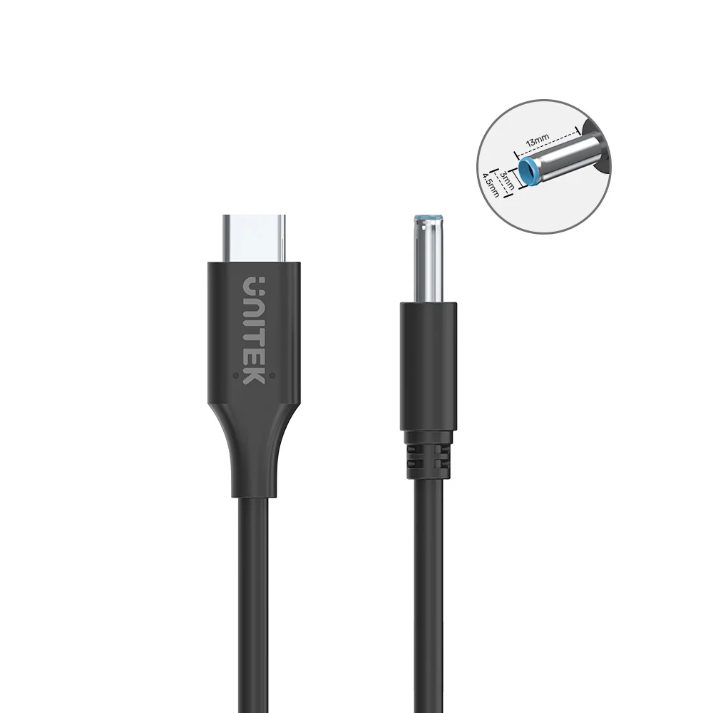 Buy UNITEK USB-C to DC HP Laptops Blue Pin Charging Cable (1.8 Meter) 65W, PD Fast Charging Online in Pakistan - UGREEN PK