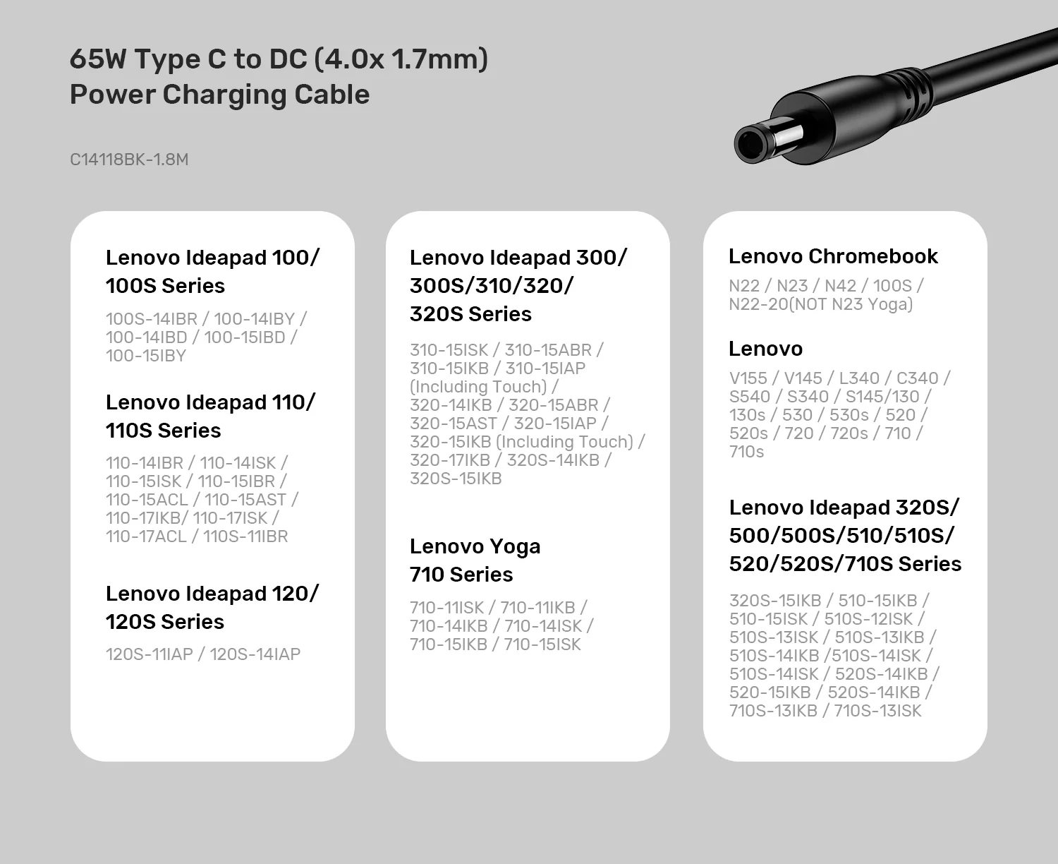 UNITEK USB-C to DC Lenovo Laptops Blue Pin Charging Cable (1.8 Meter) 65W, PD Fast Charging Buy UNITEK USB-C to DC Lenovo Laptops Blue Pin Charging Cable (1.8 Meter) 65W, PD Fast Charging Online in Pakistan - UGREEN PK