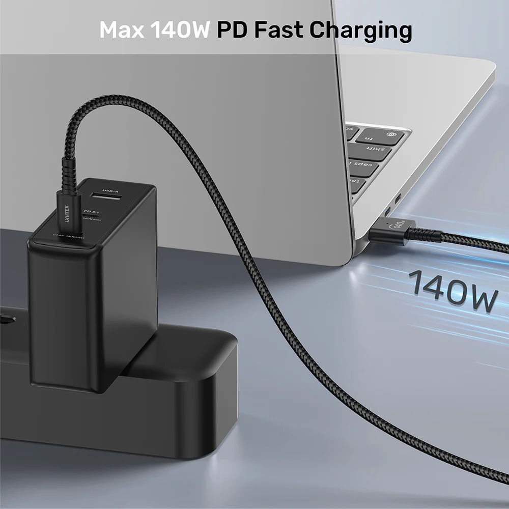 Buy UNITEK USB-C to Magnetic 3 Braided Charging Cable (2 Meter) 140W PD Fast Charging Online in Pakistan - UGREEN PK