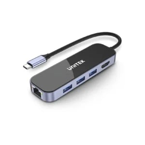 UNITEK D1084A uHUB H6 Gloss 6-in-1 USB-C Hub HDMI Ethernet PD 100W