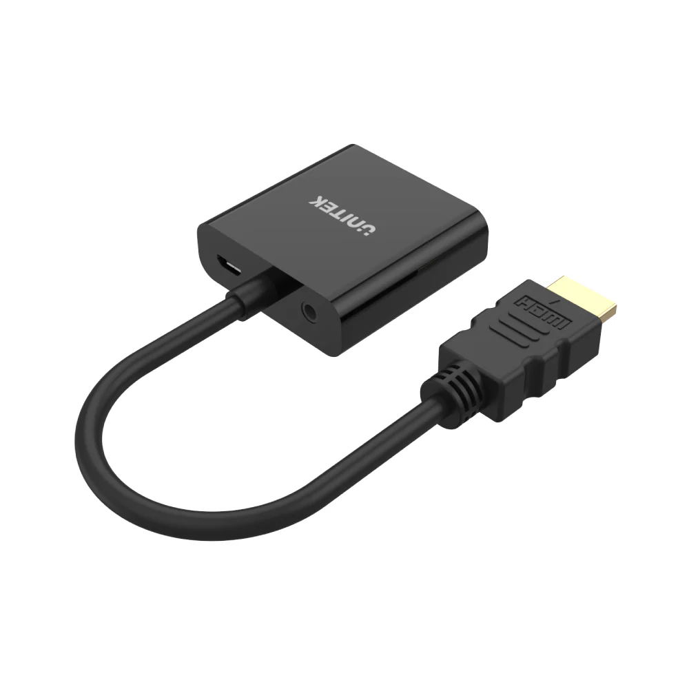 Buy UNITEK HDMI to VGA Adapter with 3.5mm Audio 1080P HD Resolution Plug-and-Play Online in Pakistan - UGREEN PK