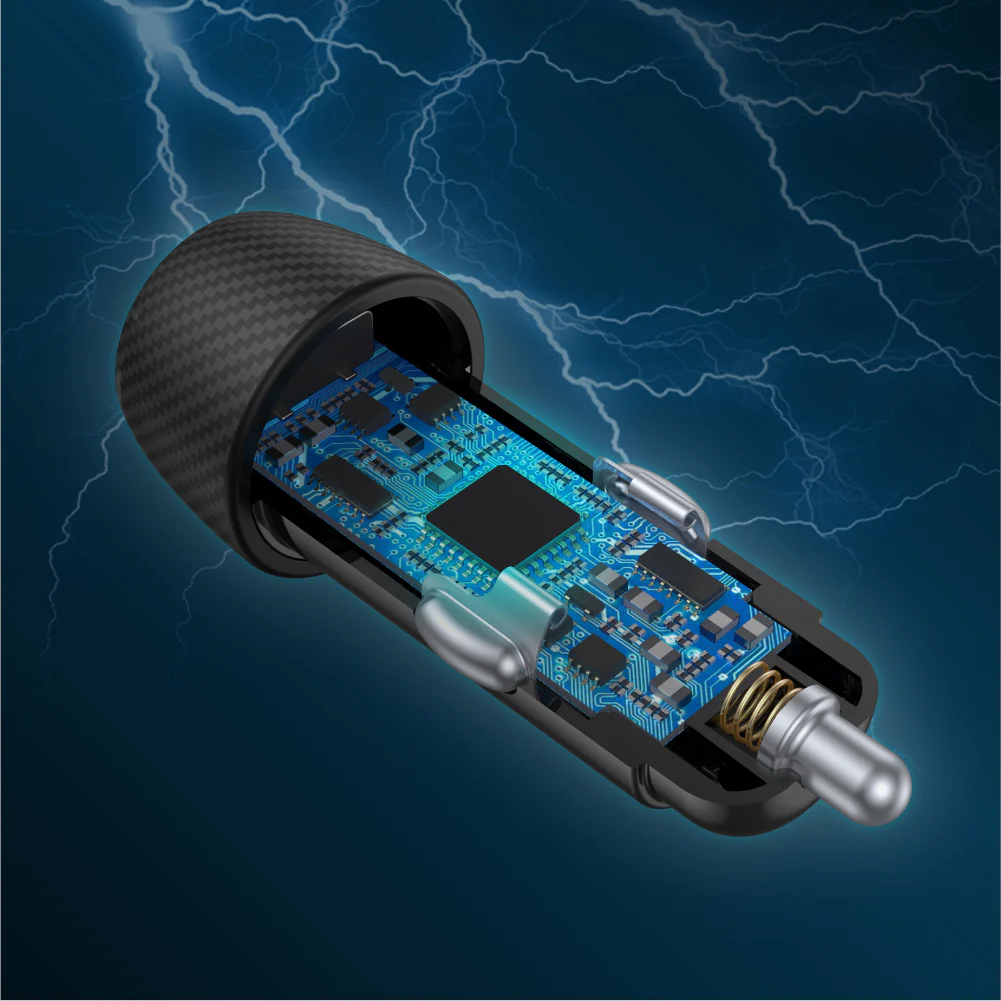 Buy UNITEK Powertrain Duo 38W Two Ports Car Charger with PD and QC Online in Pakistan - UGREEN PK