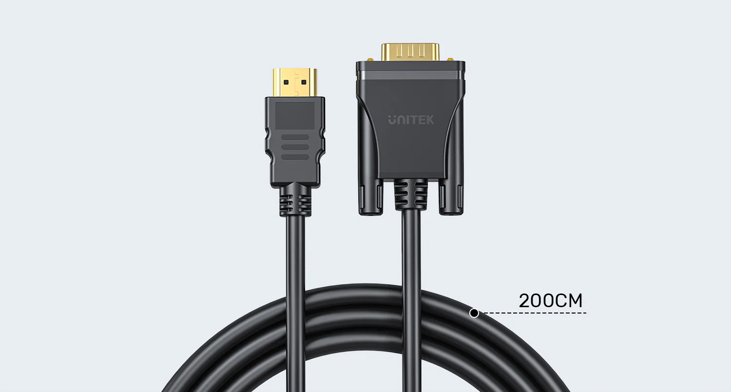 UNITEK HDMI to VGA Cable (2 Meter) Full HD 1080P@60Hz Gold-Plated Connectors Buy UNITEK HDMI to VGA Cable (2 Meter) Full HD 1080P@60Hz Gold-Plated Connectors Online in Pakistan - UGREEN PK