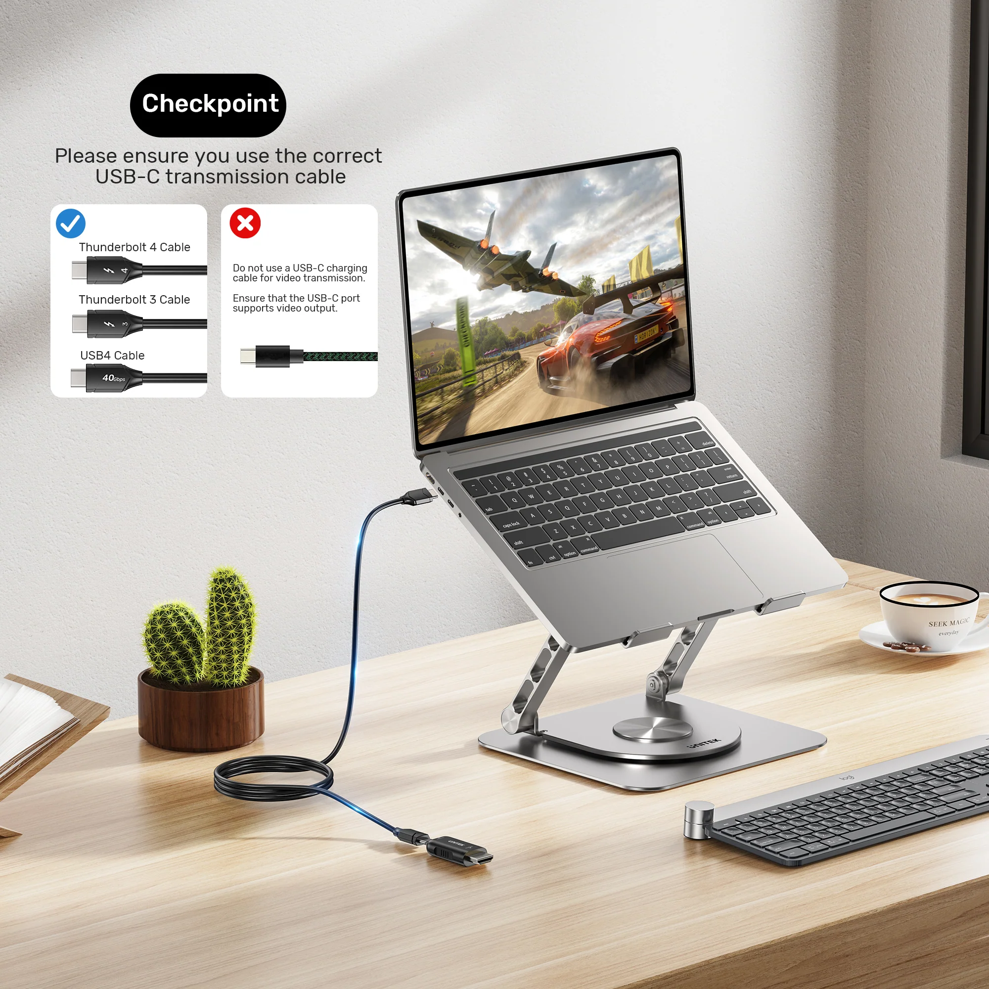 Buy UNITEK USB-C Female to HDMI Male Adapter 4K@60Hz Thunderbolt 3/4 Plug & Play Online in Pakistan - UGREEN PK