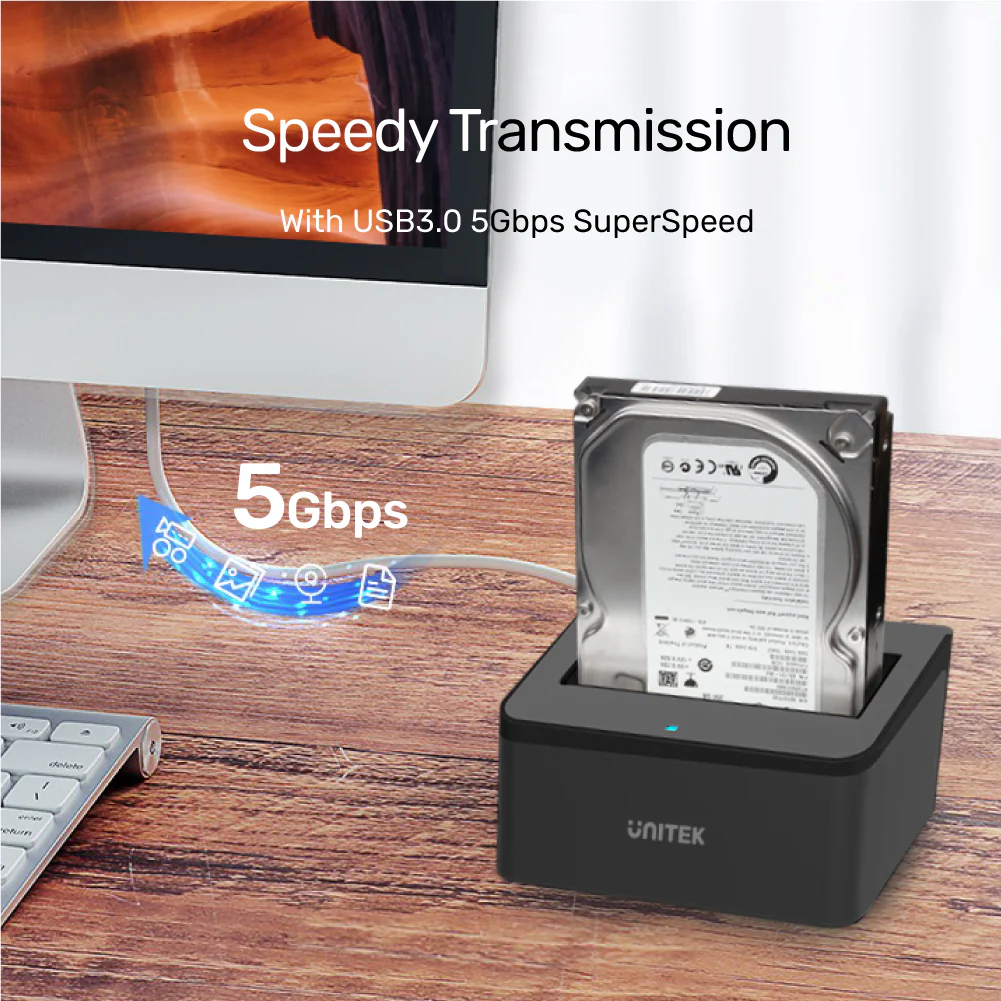 Buy UNITEK USB3.0 to SATA6G Docking Station Supports 2.5"/3.5" HDD/SSD Hot Swappable Online in Pakistan - UGREEN PK
