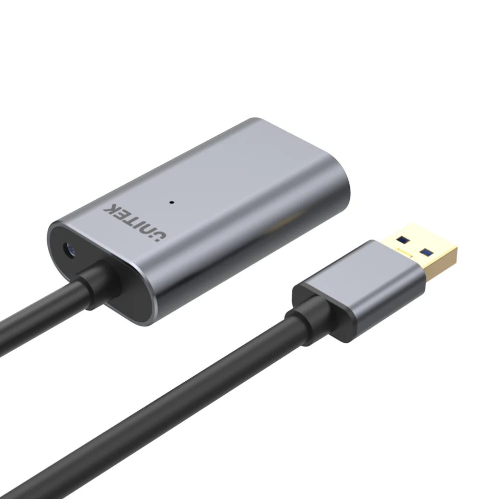 Buy UNITEK USB 3.0 Extension Cable (5 Meter) Signal Booster, Aluminium Housing, Gold-Plated Connector, DC Jack Online in Pakistan - UGREEN PK