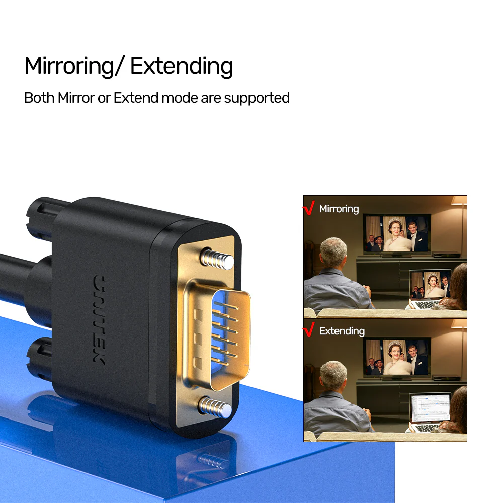 Buy UNITEK VGA 15 Pin (3C+6) Monitor Cable (10 Meter) Premium HD15 Gold-Plated Connector Online in Pakistan - UGREEN PK