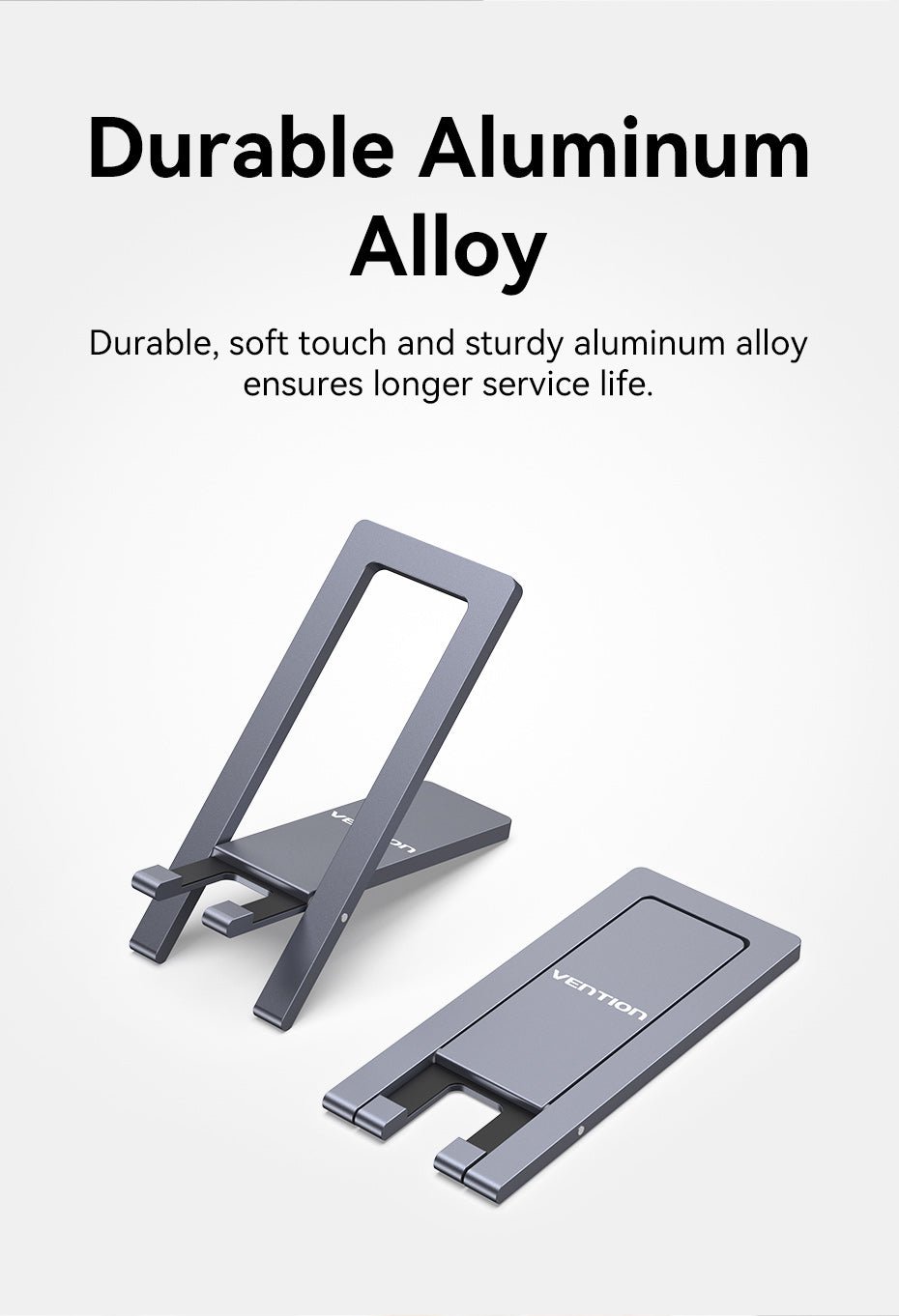 VENTION KCYH0 Portable Phone Stand Ultra-Thin, Foldable Aluminum Alloy (Gray) Buy VENTION KCYH0 Portable Phone Stand Ultra-Thin, Foldable Aluminum Alloy (Gray) Online in Pakistan - UGREEN PK