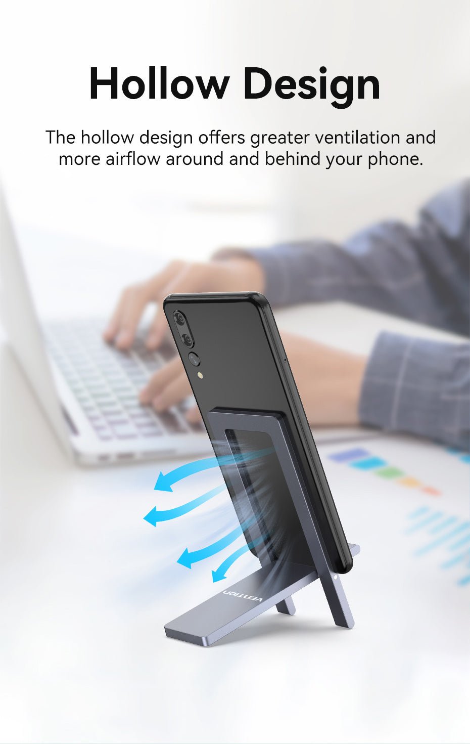 VENTION KCYH0 Portable Phone Stand Ultra-Thin, Foldable Aluminum Alloy (Gray) Buy VENTION KCYH0 Portable Phone Stand Ultra-Thin, Foldable Aluminum Alloy (Gray) Online in Pakistan - UGREEN PK